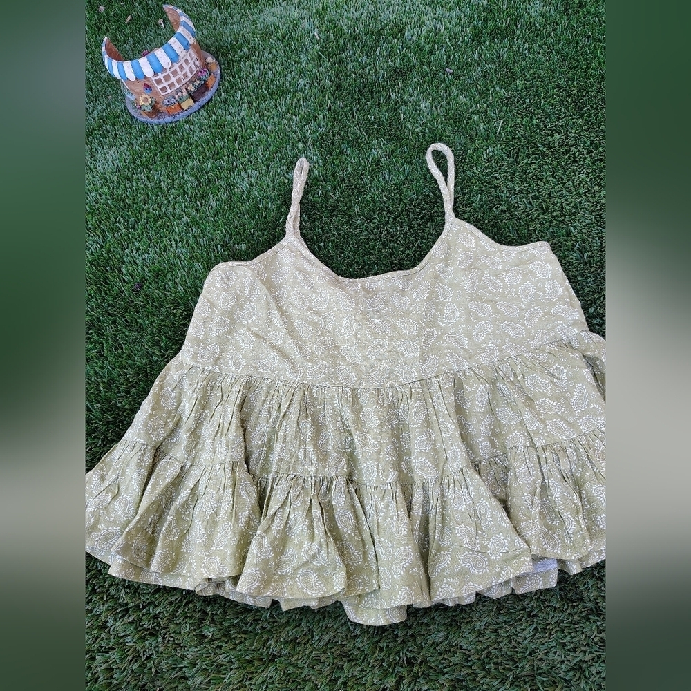 Patrons of Peace Olive Green Camisole - Picture 2 of 3
